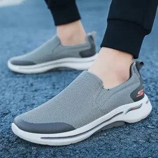 【適合矮個子】增高3cm！斯凱奇/Skechers GOWALK Archfit 男士新款厚底耐磨運動鞋 時尚休閒鞋