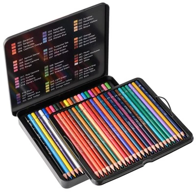 48 Premium Colored Pencils for Adult Coloring,Artist Soft Series Lead Cores w...