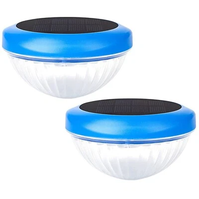 New 2-Pack Solar Floating Pool Lights, IP65 Waterproof, Color-Changing