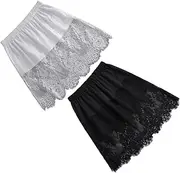 [Baluue] 2Pcs Shirt Extenders for Women Fake Mini Skirt Hemline Stylish Casual Wear for Daily Outfits for Street Shopping and Spring Summer Fashion
