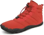 [FLIOZY] Winter Hiking Boots for Mens and Womens, Barefoot-Style Non-Slip Snow Boots, Waterproof Outdoor Hiking Shoes