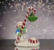 Snowman Candy Cane Christmas Sweets Hanging Tart Burner Wax Tea Light Avon