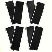 2" x 6" Super Strong Adhesive Backed Sticky Hook & Loop Tape - 4 SETS - Black