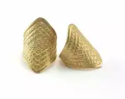Marquise Adjustable Ring Raw brass 18.5mm 8.5US size Adjustable Statement Ring
