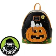Peanuts - Great Pumpkin Snoopy Glow in the Dark 10” Faux Leather Mini Backpack