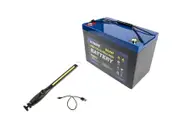 Kings 12V 98Ah Deep Cycle AGM Battery + Rechargeable Lithium LED Worklight