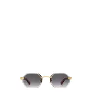 Cartier Geometric Frame Sunglasses 54 Gray