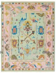 Persian Hand-Knotted Wool Rug Traditional Oriental Carpet Handmade Vintage Rug
