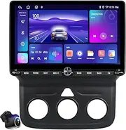 10 inch Touchscreen Car Stereo Radio for Dodge Ram 1500 2500 3500 2013-2018 (Manual Climate Control) Replacement Dash Kit Upgrade with Wired Wireless CarPlay Android Auto DSP GPS Navigation(4GB+64GB)