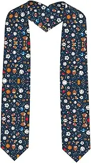 [HTTUP] Sports Baseball Game Print Unisex Adult Graduation Shawl Stole Polyester Class Of 2024 Honor Gift With Trim