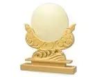 Shinto Sacred Mirror with Kiso Cypress Cloud-Shaped Stand – 30cm/1 Shaku (11.8")