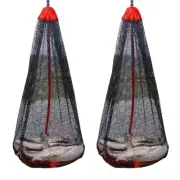 Foldable Fishing Net Bag, Thickened Fish Net, Small Mesh Mouth, Flat3957