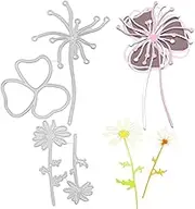 2 Pieces Cutting Dies for Card Making, Cyclamen Lotus Leaf Metal Cutting Dies Lace Decoration Cutting Dies for DIY Scrapbook Photo Album Decoration