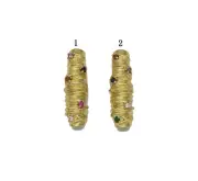 Gold CZ Thread Rolling Spacer Beads, Sku#LK681