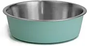 WagTime Medium Pastel Blue Stainless Steel Dog Bowl - Durable and Easy to Clean, Non-Slip Base, Ideal for Food and Water - Perfect for Everyday Use for Your Beloved Pet