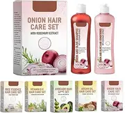 Onion Rosemary Shampoo Set, Womens Natural Shampoo and Conditioner Set for Dry Hair Oisturizing and Damaged Hair Care (Onion)