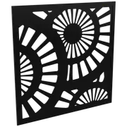 ProtectorAl 300 - 940 x 300 - 940mm Black Sunburst Framed Composite Decorative Panel