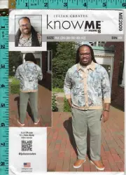 "Men's Knit Button Up Top & Pants" ©2022 Know Me Julian Creates ME2009 34-42 NEW