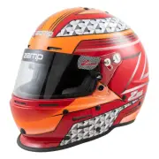 Zamp H764C35S, RZ-62 Helmet, Small, Red/Orange, Snell SA2020