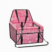 Pet Swift's Dog Car Seat Booster (Pink) - Perfect Car Booster Seat for Dogs, Large Pet Car Booster, Ensures a Safe and Comfortable Ride