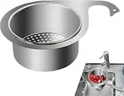 Stainless Steel Sink Strainer Basket Swan Sink Drain Basket, Colander Swan Filters, Multifunctional Corner Kitchen Sink Caddy, Waste and Wash Vegetables Fruits