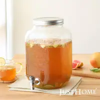 在飛比找momo購物網優惠-【Just Home】大容量派對玻璃果汁飲料桶8L(飲料桶 