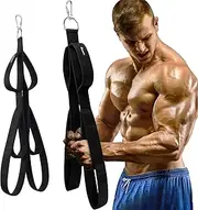 Bosaen Tricep Rope Cable Attachment, Upgraded 3-in-1 Tricep Pull Down Attachment with 3 Lengths of Handles for Triceps, Back & Shoulders, Triceps Extension Straps Gym Equipment for Men & Women