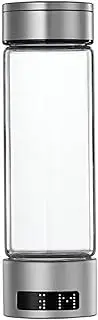 Hydrogen-Rich Water Bottle Portable Water Ionizer Machine Molecular Hydrogen Water Generator with SPE Technology 3 Minutes Make Hydrogen Concentration Up to 1300 PPB 400 Ml(Silver)