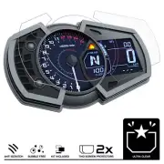 2 x Kawasaki Ninja 250 400 650 2017+ Dashboard Screen Protectors: Ultra Clear