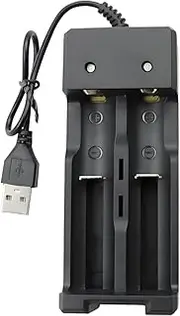 Menky Universal 4 Slot 3.7V Lithium Battery Charger, Compatible with 18490, 17670, 17335, 10440 and Multiple Rechargeable Battery Models (Does not Include Battery)