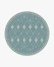 245' Round | Machine Washable Runner Rug | Kid & Pet Friendly | Indoor Rug | Lumia Pale Blue Rug | Ruggable