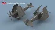 L'Arsenal Models 1/350 SEA FIRE Mk.3 (SHORT WINGS) FOLDED WINGS (5) 3D Printed