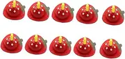 Chic Montessori Toddlers Educational Tops Toy 10pcs Wooden Fruit Shape Pull String Tops Boys and Girls Wood Spinning Game Develop Coordination Skills Random Style