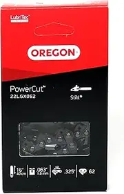 [Oregon] 22LGX PowerCut Saw Chain for 40 cm Blade with 62 Drive Links - Full Chisel Suitable for Stihl Chainsaws