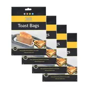 4x 2pc Nostik Reusable 16.5cm Sandwich Toast Bags Pouch Toastie/Bread Pocket Set