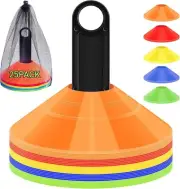 Soccer Training Cones Agility Disc Sports Cones with Carry Bag and Holder Plasti