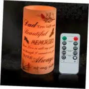 Memorial Cardinal Candles with Timer Remote Control Memorial Gifts Battery Dad