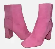 Sam Edelman Codie Square Toe Block Heel Bootie Pink Confetti Leather Women’s 11