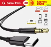 Type C USB-C to 3.5mm Male Audio AUX Cable Adapter For iPhone 15 Samsung Huawei