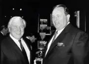 Guest & Marvin Davis at Unveiling of Eva Gabor Portrait - Oc - 1989 Old Photo