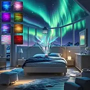 Small Magic Ball Northern Lights, USB Remote Control Light, Multi-Color Rotating Effect for Bedroom, Living Room, Party