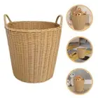 Rattan-Style Toys Storage Basket Foldable Dirty Clothes Basket Wicker Baskets