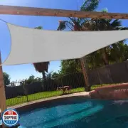Windscreen4less 10' x 14' Sun Shade Sail Rectangle Outdoor Canopy Cover UV Bl