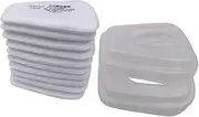 HUWEIJIA 5N11 Particulate Replacement Respirator Filters for 3M 6200/7502/6800 Series Mask, White, Microfiber, Non-woven Material, 10PCS Pack