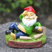 Garden Gnome Funny Big Mouth Hungover Drunk Gnome Statue Outdoor Garden Décor