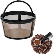 [Prasacco] Reusable Coffee Filter, 4 Cup Basket Coffee Filter Coffee Filter with Stainless Steel Mesh Bottom, Gold Mesh Coffee Filter for Mr. Coffee and Black & Decker Coffee Makers BPA Free