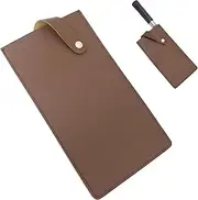 Wjelet Leather Knife Cover 21.6cm Leather Chef Knife Cleaver Guard, Wide Blade Protector, Waterproof Leather Knife Sleeve for Meat Cleaver and Chopping Kitchenware, Protective Sheath
