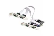 StarTech.com 4-Port Serial PCIe Card, Quad-Port RS232/RS422/RS485 Card, 16C1050 UART, ESD Protection, Windows/Linux, TAA-Complia