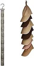 Hat Rack, Wall Mounted Hat Display Rack, 360 Degree Rotating Hook, Polyester, PP, Space-Saving Vertical Cap Storage Organizer, Black, For Closet, Dorm, Door, Bedroom Use