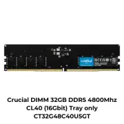 Crucial DIMM 32GB DDR5 4800Mhz CL40 16Gbit Tray only CT32G48C40U5GT